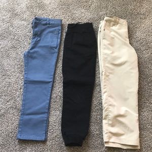 3 pair boys pants size 7!